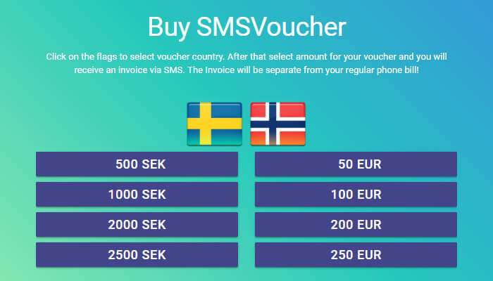 sms voucher belopp